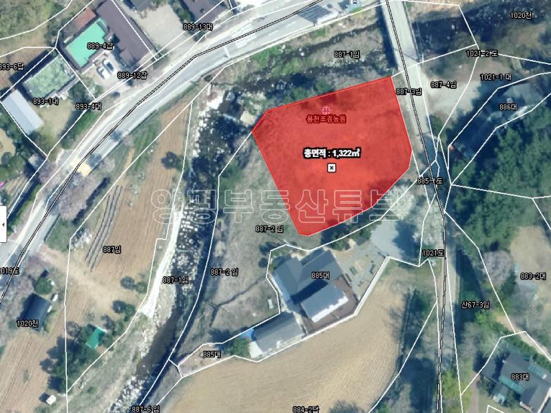 맑고 깨끗한 냇가와 접한 토지이며, 2차선 30m, 37번 국도 500m 접근성 좋은 토지_1